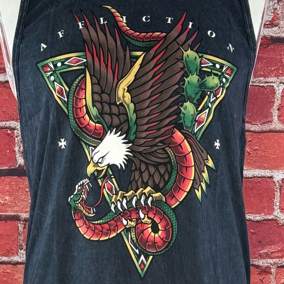 Affliction Black Label Men's Eagle Graphic Tank Top - Multiple Sizes- Black -NWT - Picture 3 of 10
